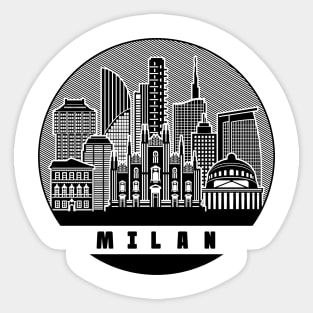 Milan Italy Skyline Sticker